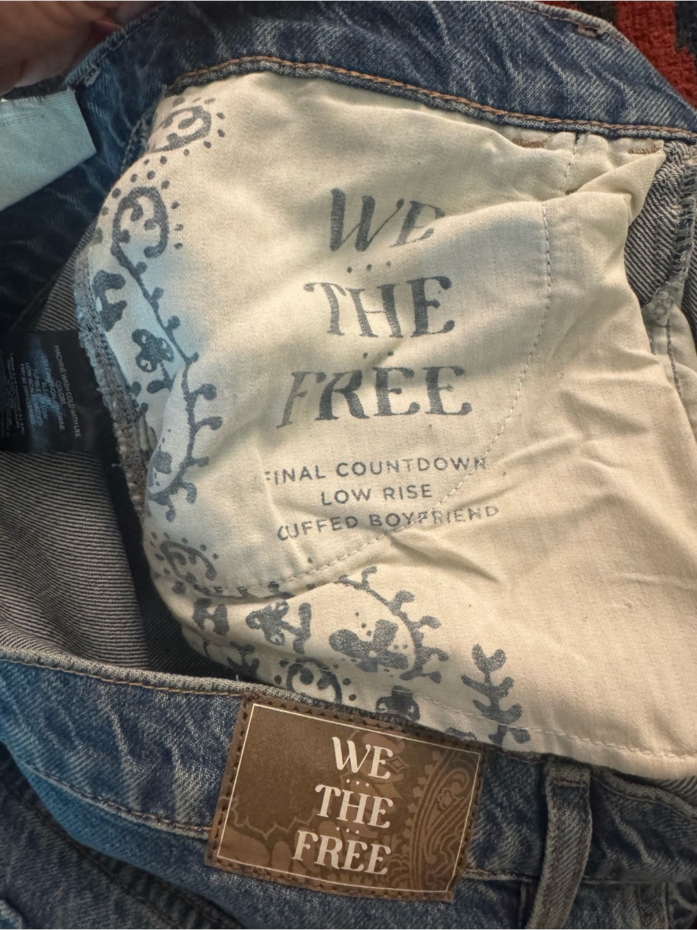 We The Free Final Countdown Cuffed Wide Leg Jeans - Blue - Picture 6 of 12